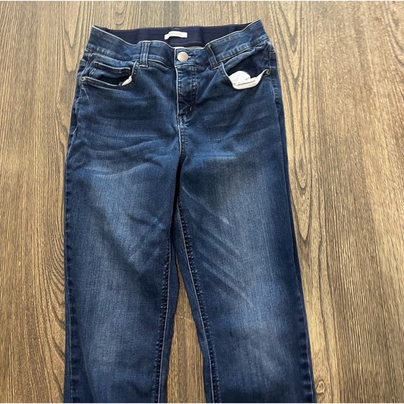 Westbound Straight Jeans Mid Rise Frayed Hem Whisker Denim Medium Wash Size 6 - Picture 3 of 11